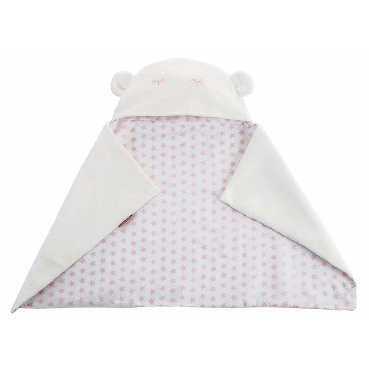 Babydecke reversibel mit Kapuze in 90x66 cm mit Sternenmotiv
