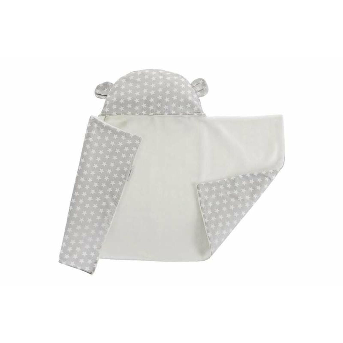 Babydecke Reversibel Mit Kapuze 90x66 cm Sterne Design