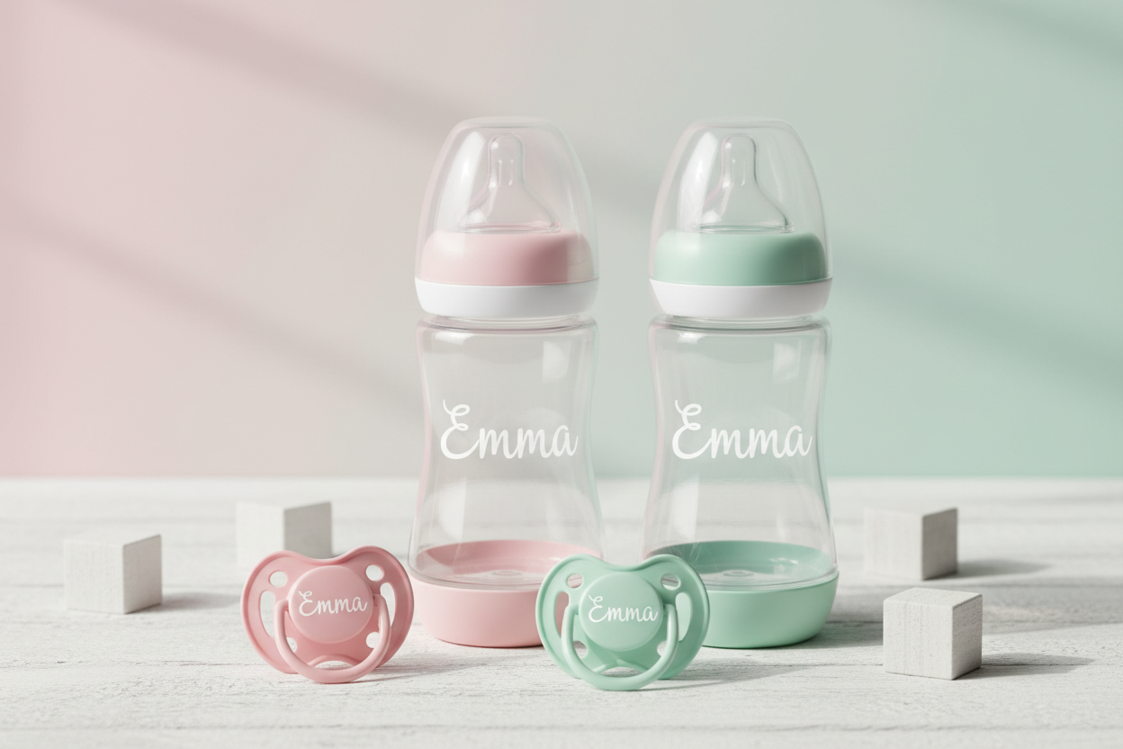 Babyflaschen & Schnuller – personalisiert
