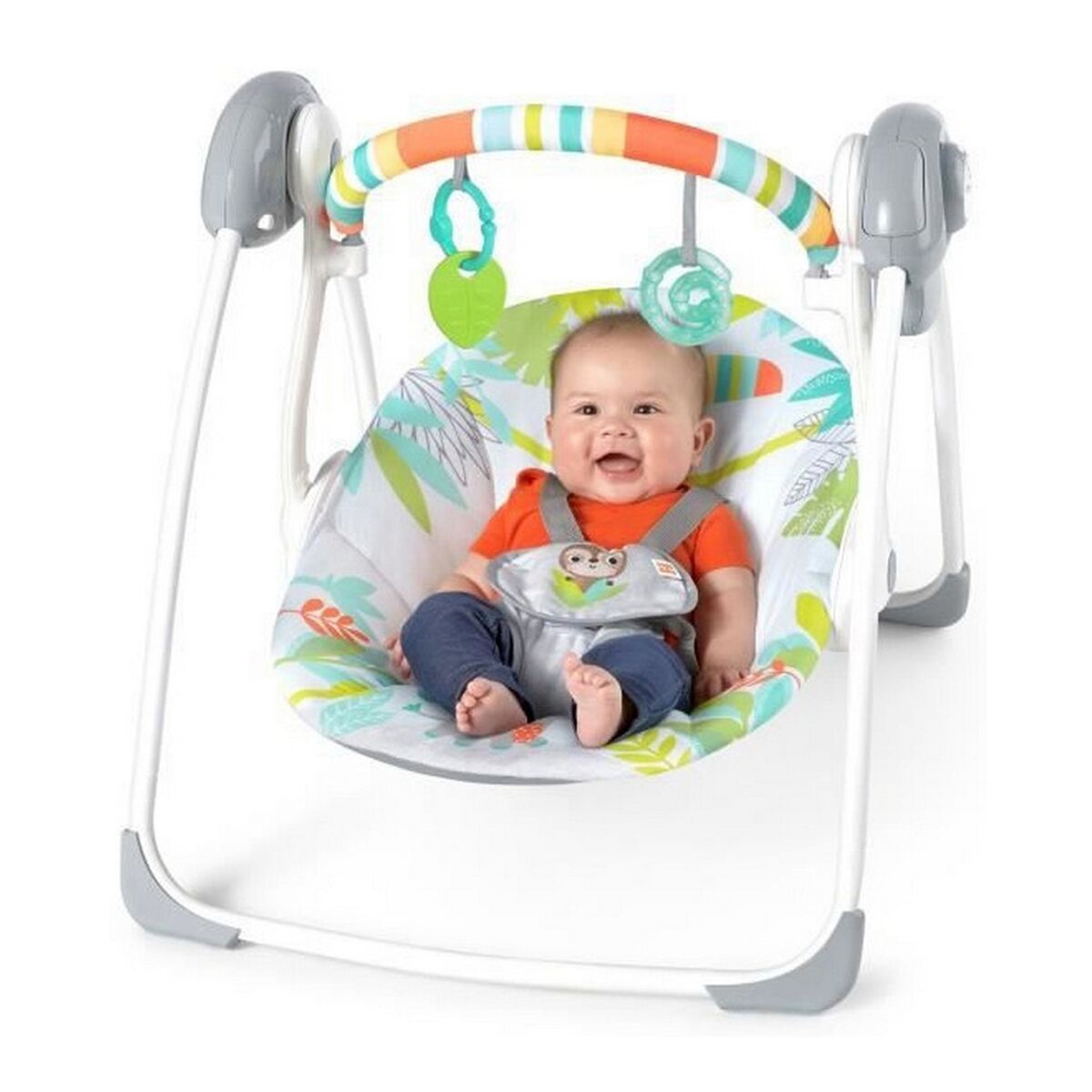 Schaukelstuhl Ingenuity Compact portable swing Bunt tiere