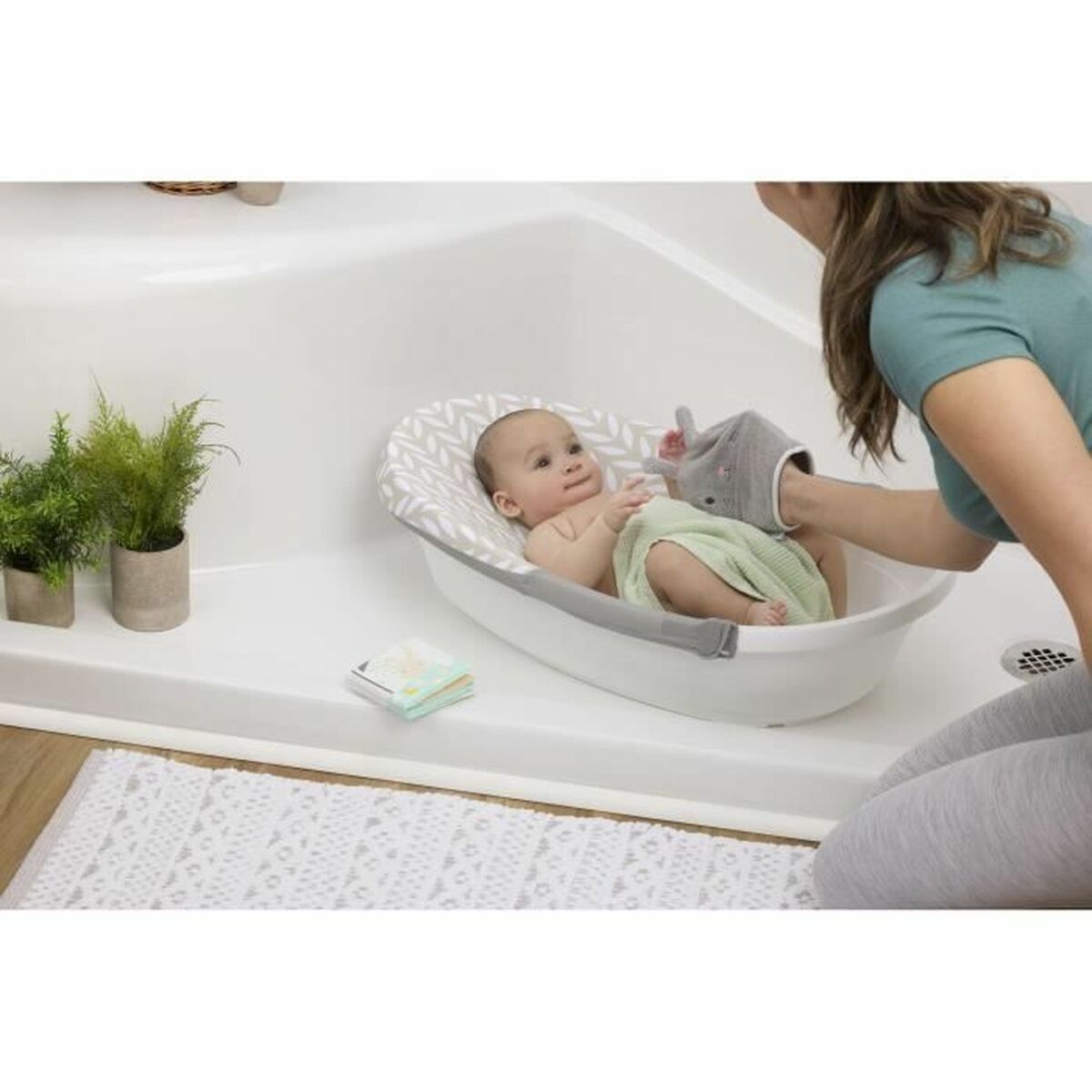 Badewanne Ingenuity Sylvi Weiß Taupe 19,5 x 69,4 x 43 cm
