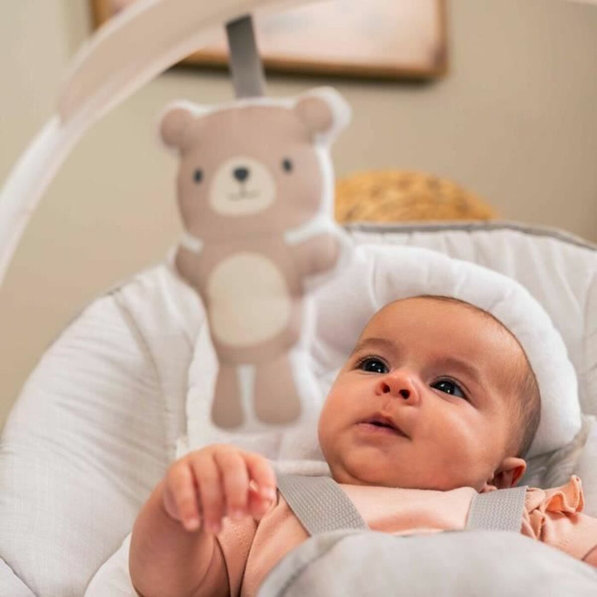 Baby-Liegestuhl Ingenuity Weiß Grau
