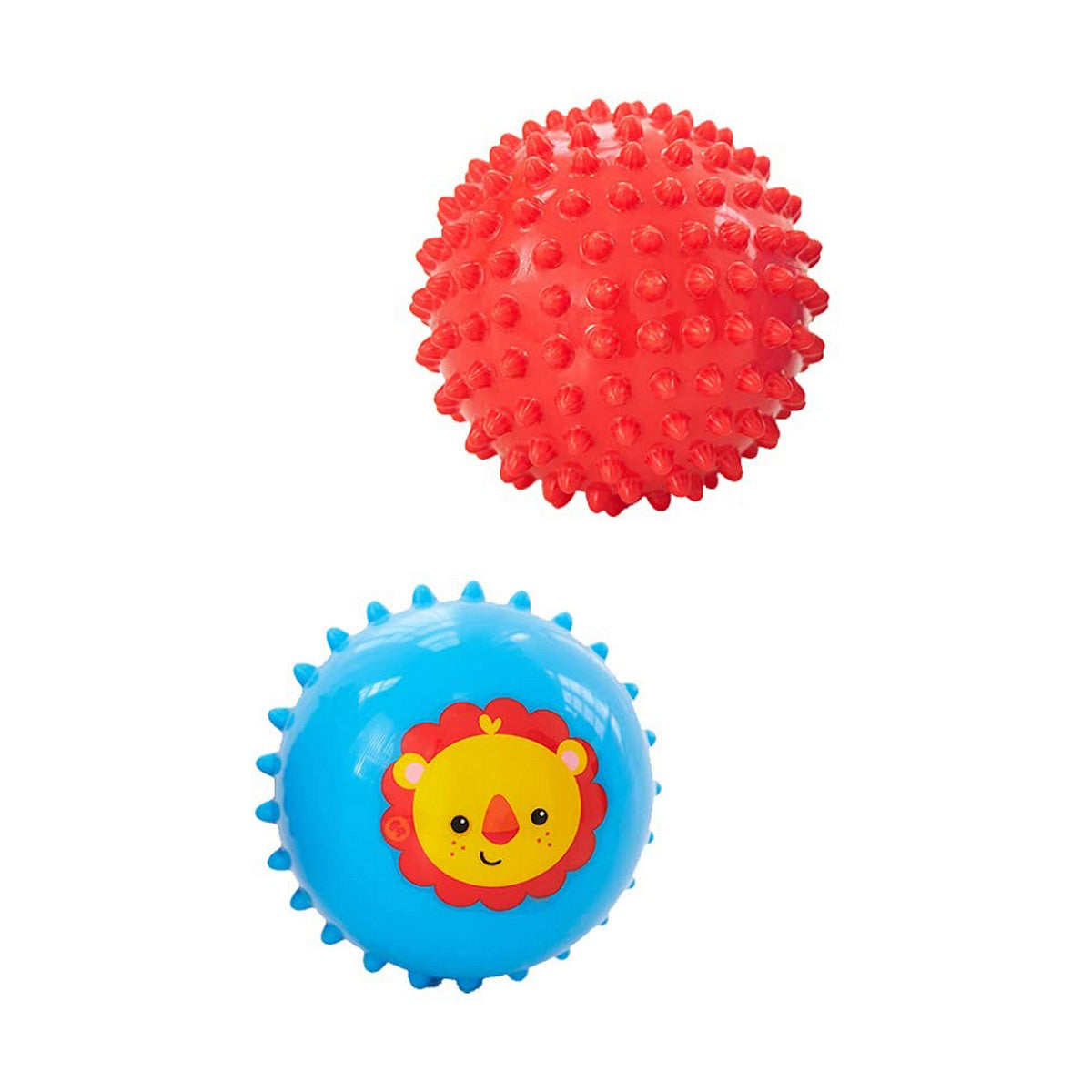 Fisher-Price Löwe Bälle - 2er Set Babymassagebälle mit Strukturmuster