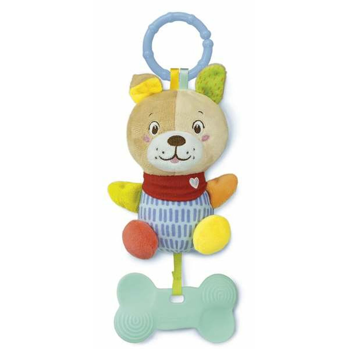 Clementoni Lovely Dog Plüschtier mit Rassel braun beige 25cm