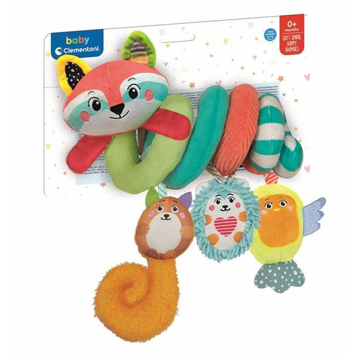 Clementoni Weich-Spielzeugspirale Tiere 30x18x15cm
