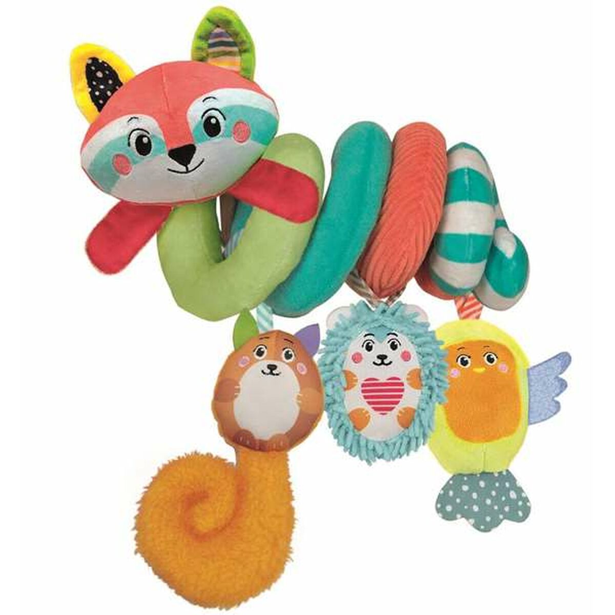 Clementoni Weich-Spielzeugspirale Tiere in bunten Farben mit Tiermotiven