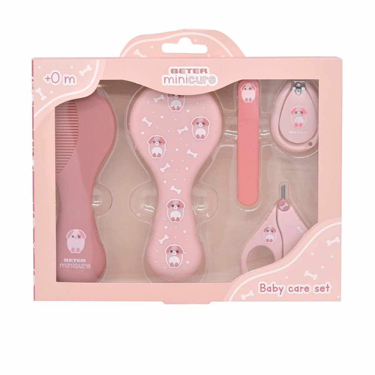 Beter Mini Cure Baby Care 5-teiliges Pflege-Set mit Hund-Design für Babys