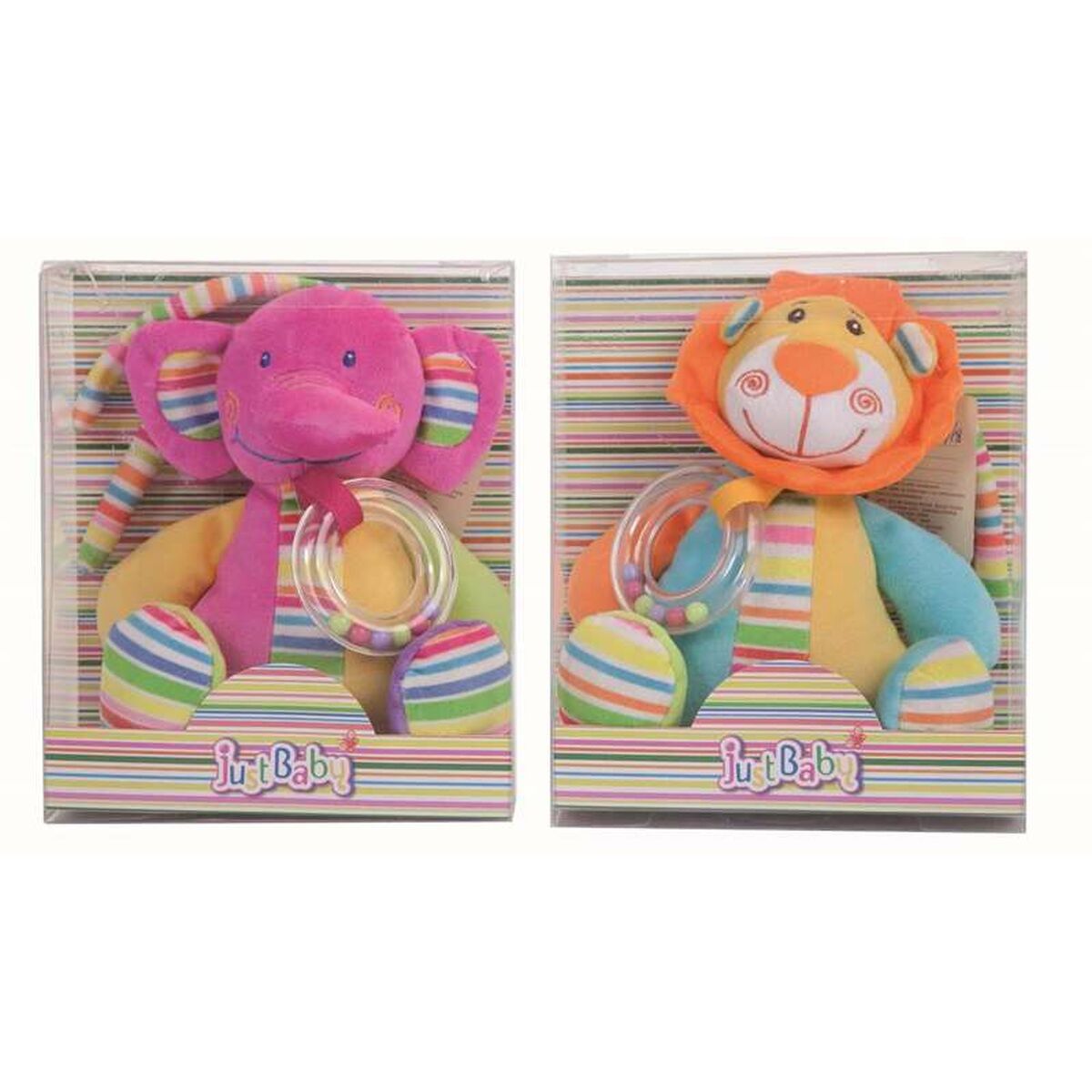 Rassel Elefant Löwe 25cm Babyrassel BigBuy Fun