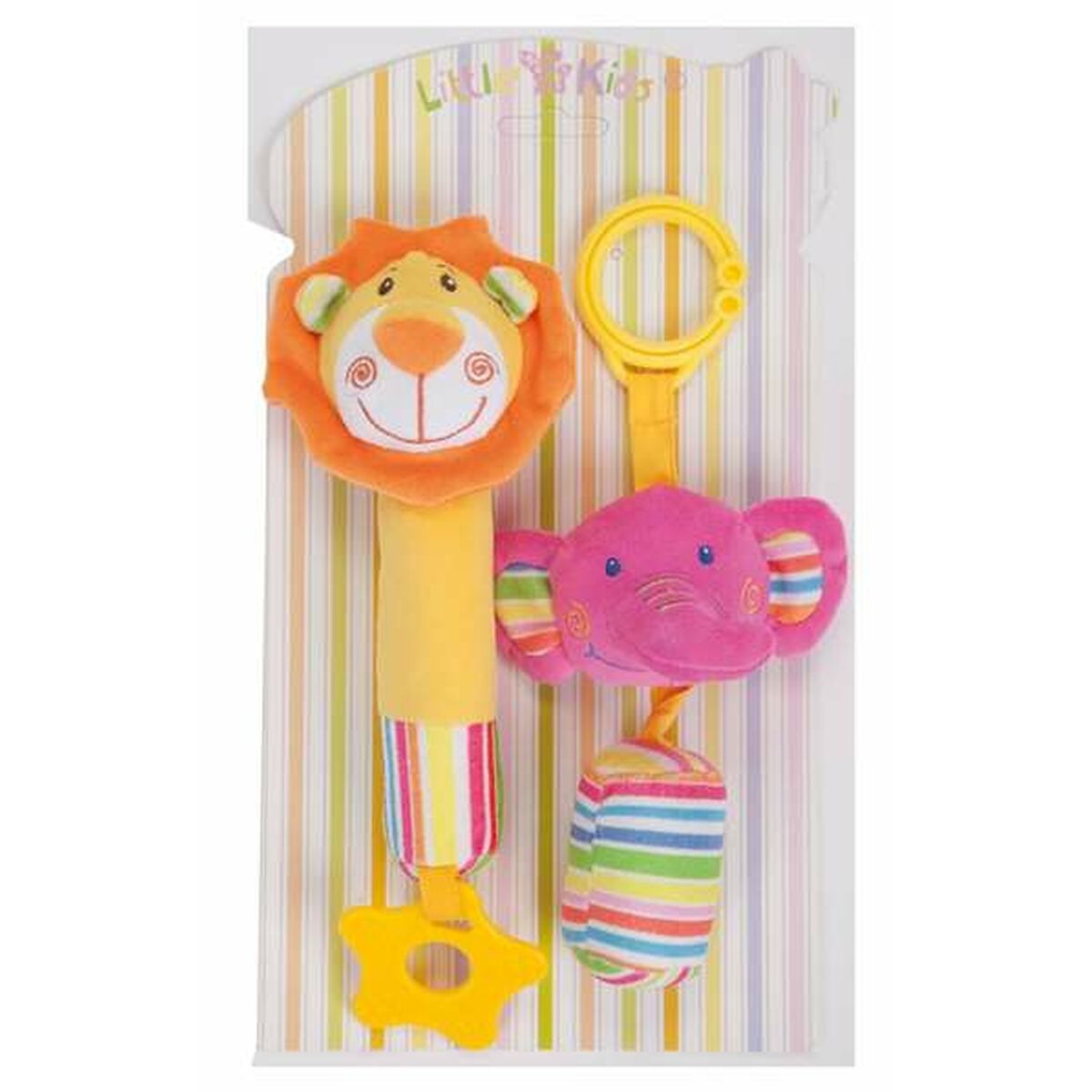 Babyrassel und Beißring Set 2er Pack 18 cm