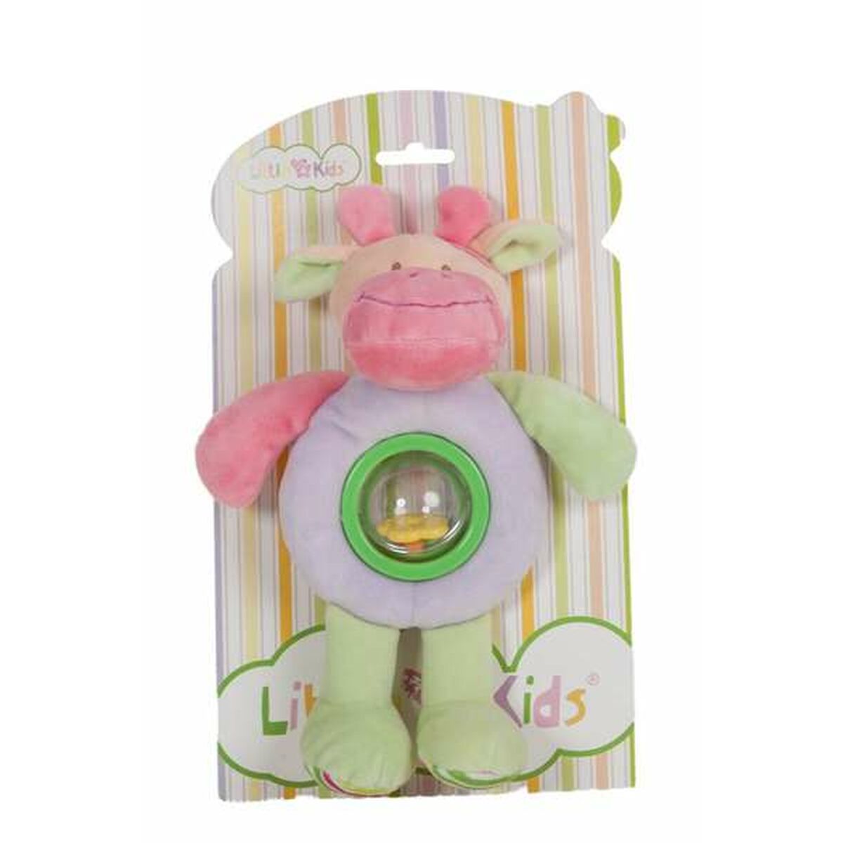 Rassel Ball Kuh 24 cm - buntes Motorik Spielzeug für Babys und Kleinkinder