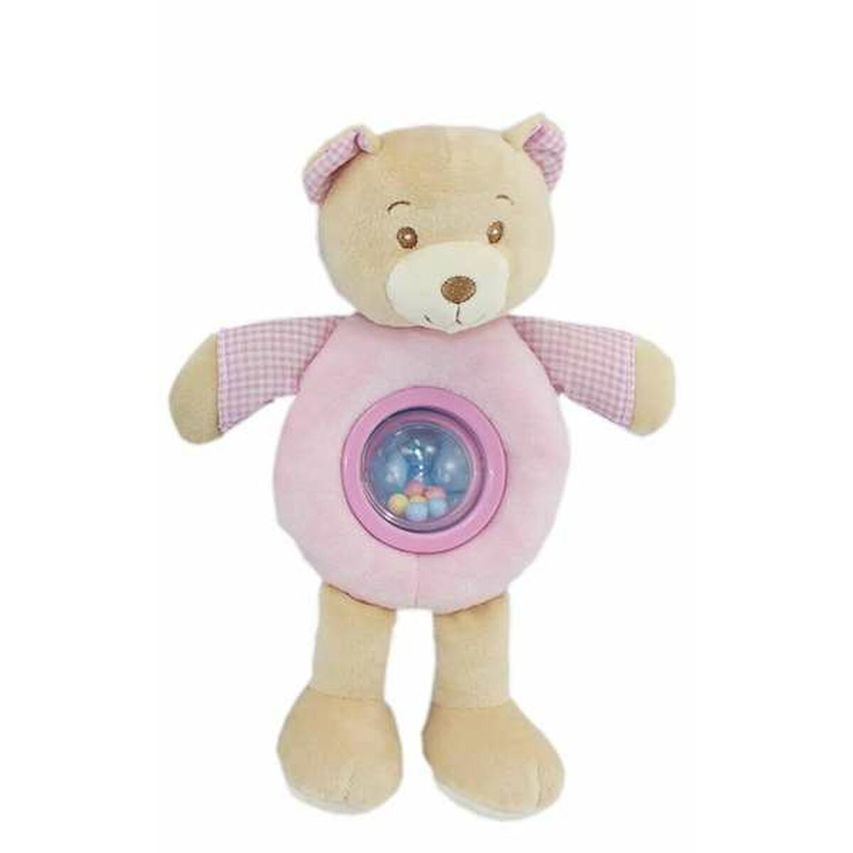 Lulu Rosa Bär Plüschtier 25cm mit integrierter Rassel - Babyspielzeug