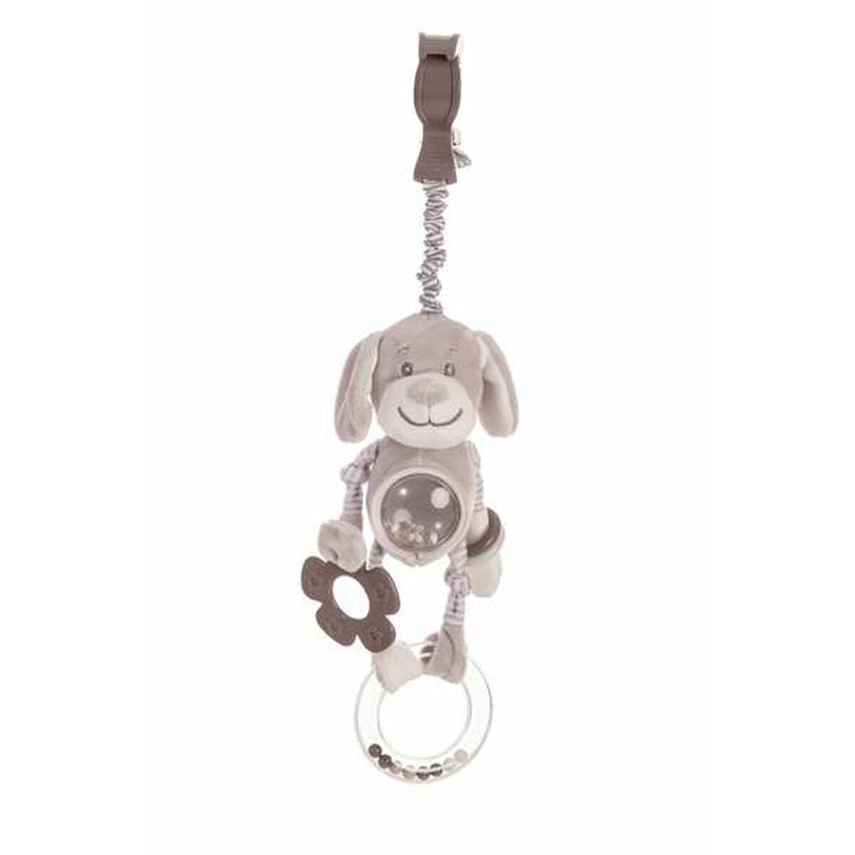 Plüschtier Rassel Coco Hund 28 cm braunes Kuscheltier für Babys