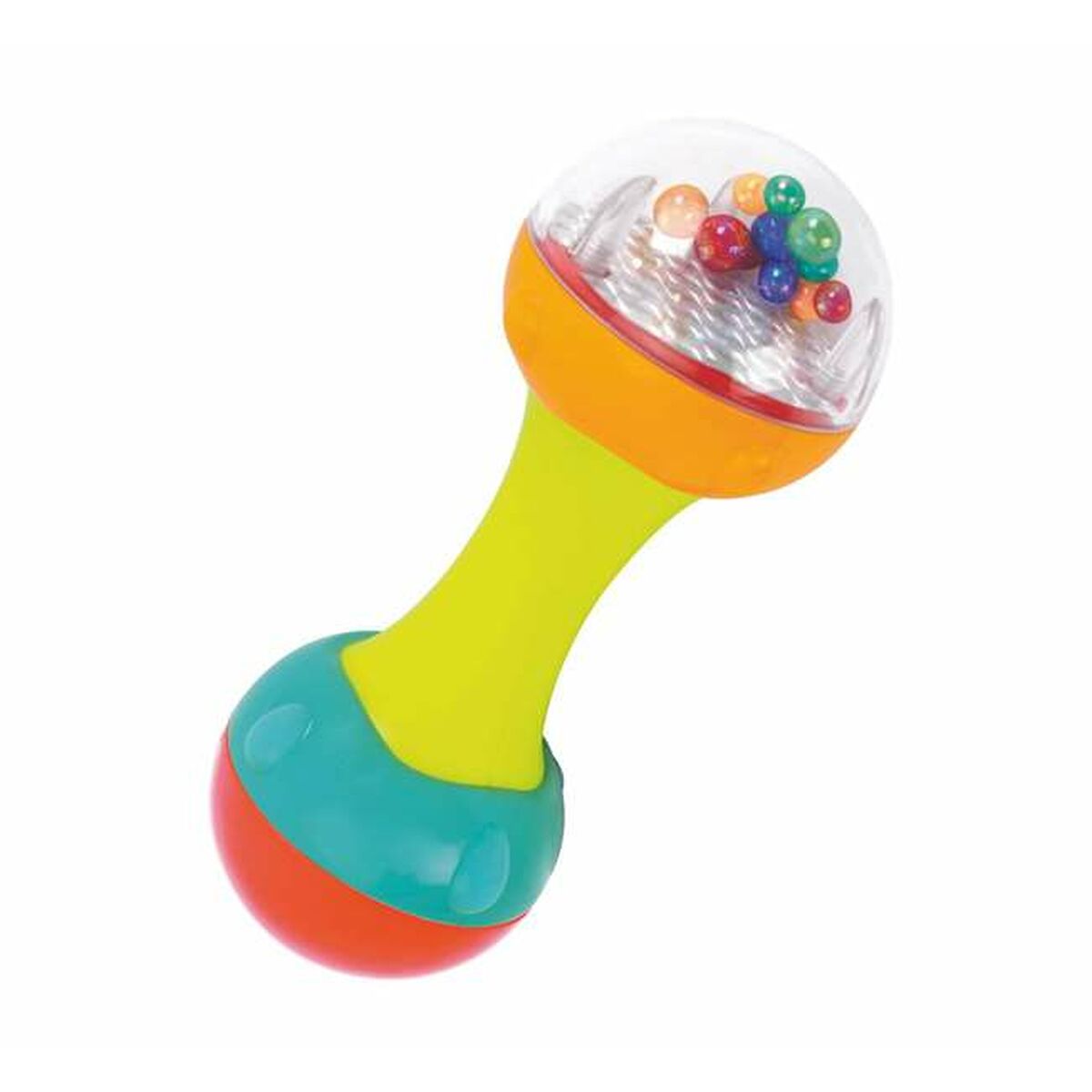 Bunter Rassel Ball 14 cm Durchmesser für Babys - Griffspielzeug ab 3 Monaten