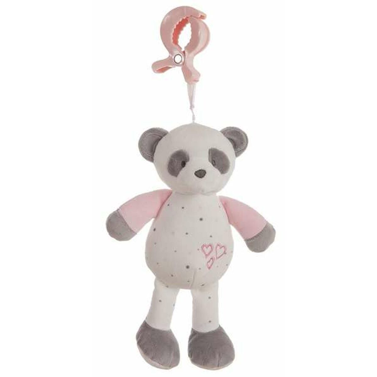 Rassel Activity Pandaknochen Rosa 25cm Greifspielzeug für Babys