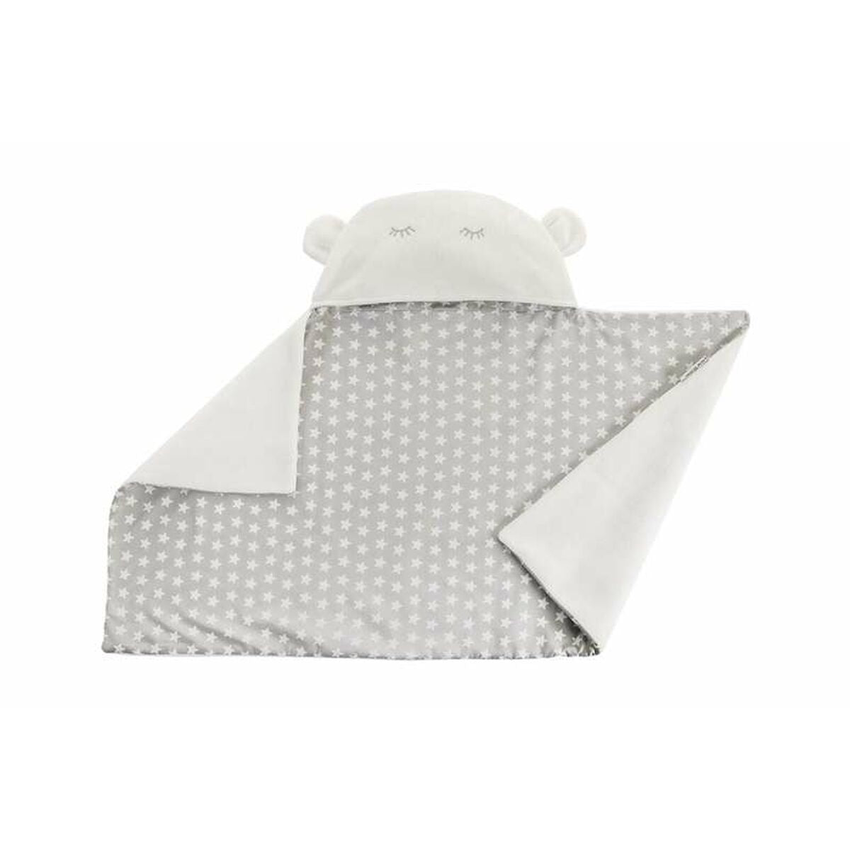 Babydecke Reversibel Mit Kapuze 90x66 cm Sterne
