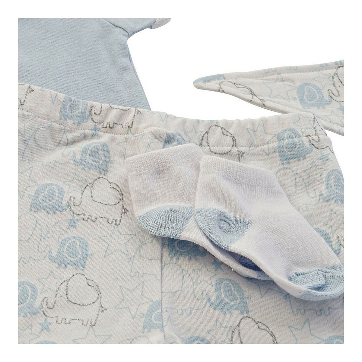 Baby-Geschenk-Set DKD Home Decor BE-180261 Blau Weiß Rosa (2 Stück)