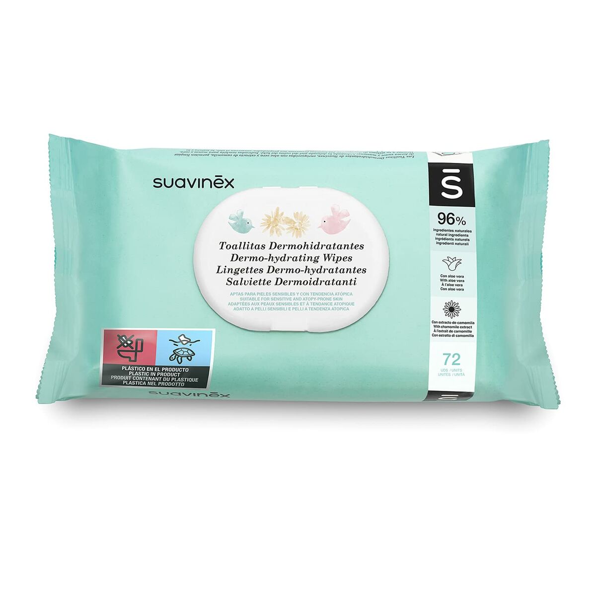 Suavinex Baby-Reinigungstücher mit Creme 72er Pack für sanfte Babypflege