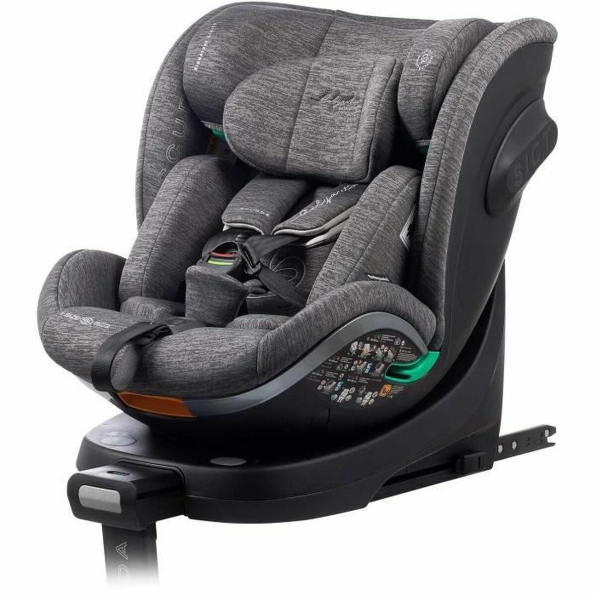 Autositz Babyauto SCUDDA GREY DOBBY Grau 0 (de 0 a 10 kilos) 0+ (de 0 a 13 kilos) I (9 - 18 kg) II (15-25 kg) III (22 - 36 kg) F