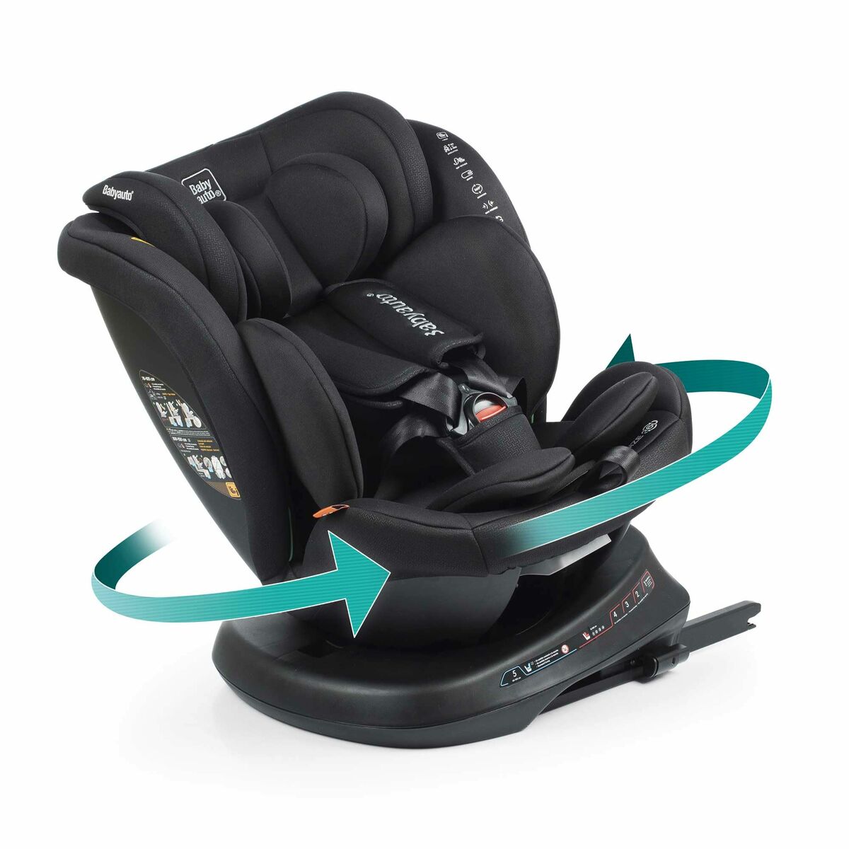 Autositz Babyauto RODIA Schwarz 0 (de 0 a 10 kilos) I (9 - 18 kg) II (15-25 kg) III (22 - 36 kg) Für Kinder ECE R129/04